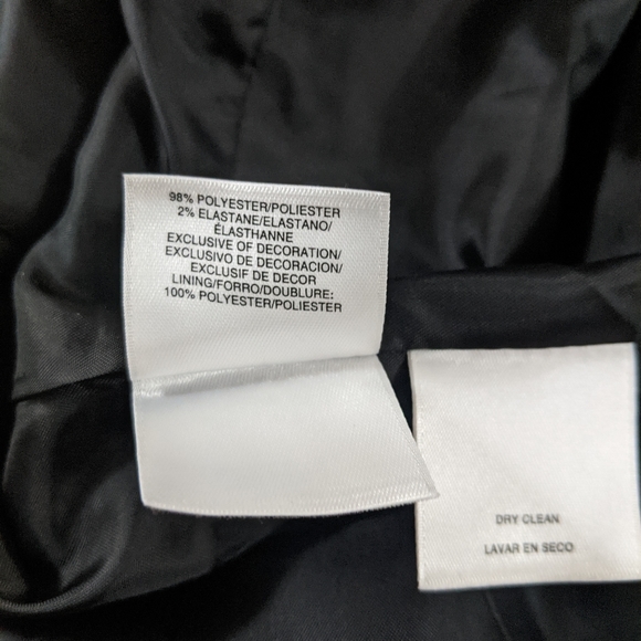 Kasper Sheath Dress Back-Slit Black/White 16 - Picture 10 of 12